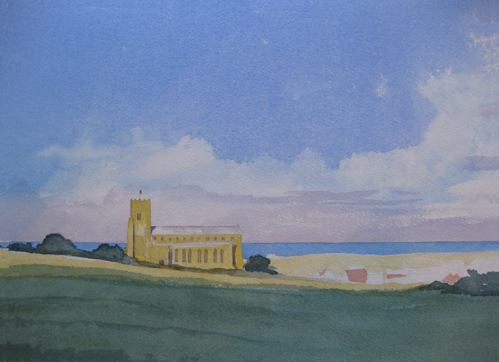Val's begun Church from Market Lane view unfinished