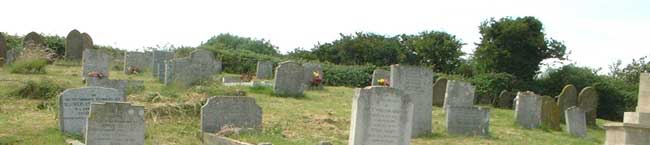 A part of the graveyard to the south west of Salthouse church